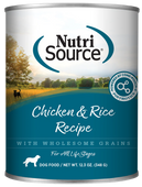 NutriSource Chicken & Rice Wet Dog Food, 12 / 12.3oz