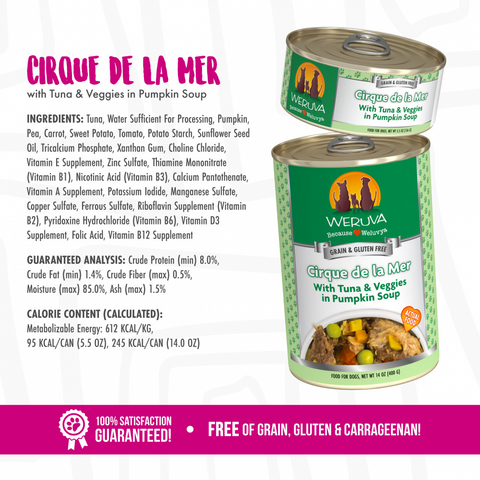 Weruva Cirque de la Mer with Tuna & Veggies in Pumpkin Soup Canned Dog Food