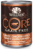 Wellness CORE Grain Free Natural Turkey, Chicken and Turkey Liver Recipe Wet Canned Dog Food