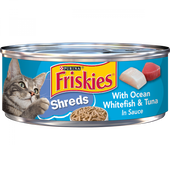 Friskies Savory Shreds with Ocean White Fish & Tuna Canned Cat Food