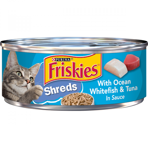 Friskies Savory Shreds with Ocean White Fish & Tuna Canned Cat Food