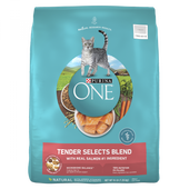 Purina ONE Tender Selects Blend Real Salmon Dry Cat Food