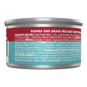 Purina ONE Grain Free Premium Pate Beef Canned Cat Food