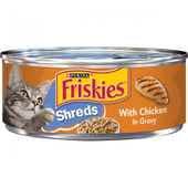 Friskies Savory Shreds with Chicken in Gravy Canned Cat Food