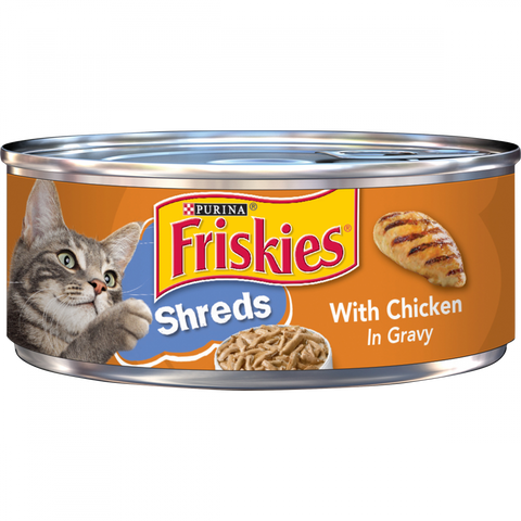 Friskies Savory Shreds with Chicken in Gravy Canned Cat Food