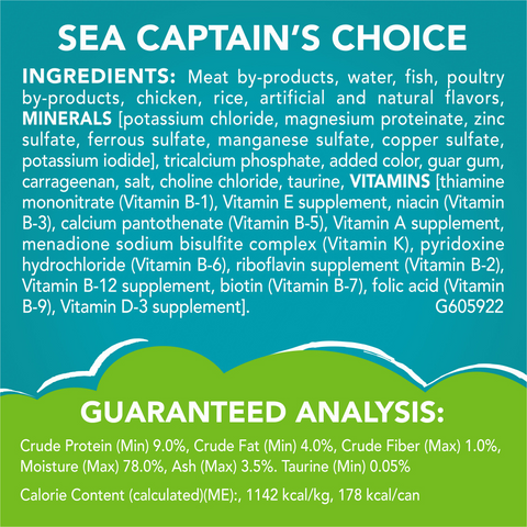 Friskies Pate Sea Captains Choice Canned Cat Food