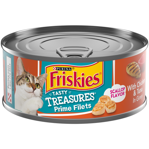 Friskies Tasty Treasures Gravy Chicken, Tuna & Scallop Wet Cat Food