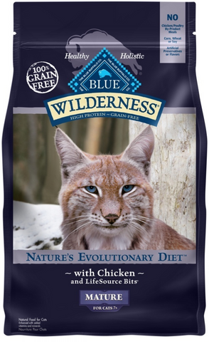 Blue Buffalo Wilderness High-Protein Grain-Free Mature Chicken Recipe Dry Cat Food