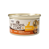 Wellness CORE Natural Grain Free Indoor Chicken and Chicken Liver Smooth Pate Wet Canned Cat Food