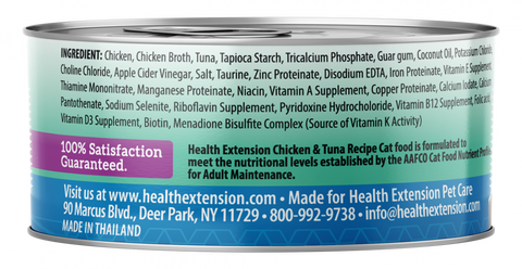 Health Extension Grain Free Chicken and Tuna Recipe Canned Cat Food