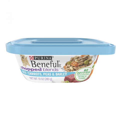 Beneful Chopped Blends With Beef, Carrots, Peas & Barley Wet Dog Food Tubs