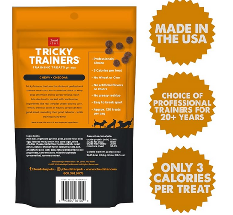 Cloud Star Tricky Trainers Soft & Chewy Cheddar Dog Treats