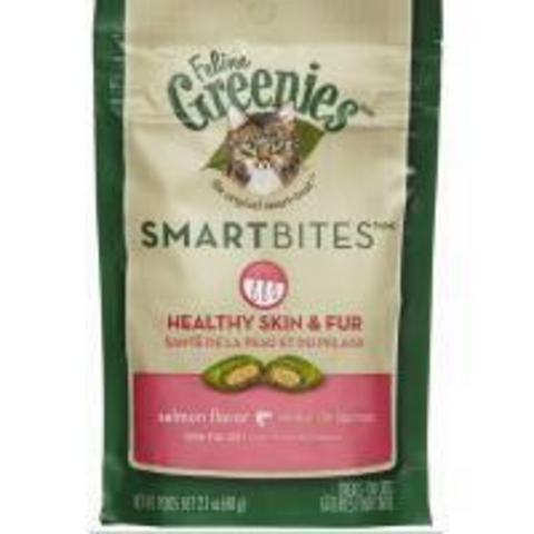 Greenies Smartbites Skin and Fur Salmon Cat Treats