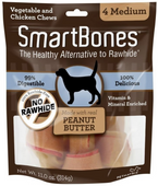 Smartbones Medium Peanut Butter Chew Bones Dog Treats