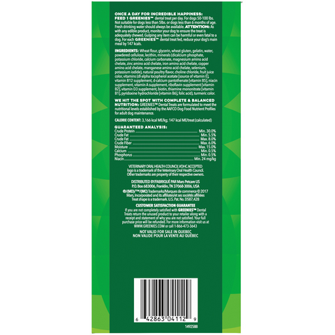 Greenies Large Original Dental Dog Chews